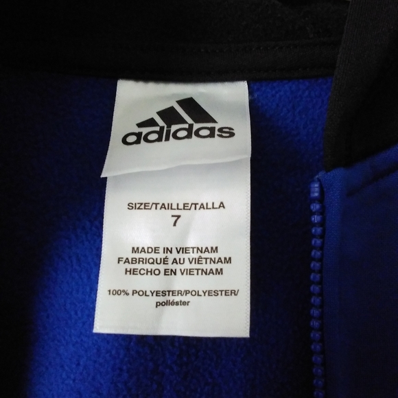 Adidas Hooded Royal Blue Jacket 7 - Picture 3 of 5